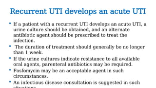 Recurrent UTI in Females | Causes, Diagnosis & Management | PPTX