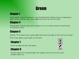 Great Gatsby Green Light Quote Chapter 5 Recurring Images Of 'The Great Gatsby'