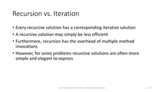 Recursion.pptx | Programming Languages | Computing