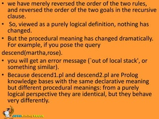 PROLOG: Recursion And Lists In Prolog | PPTX | Programming Languages ...