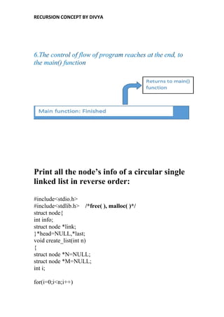 Recursion concepts by Divya | PDF | Free Download