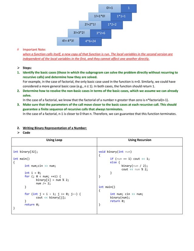 Recursion examples | PDF