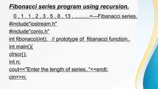 Recursion in c++ | PPTX | Computing | Technology & Computing