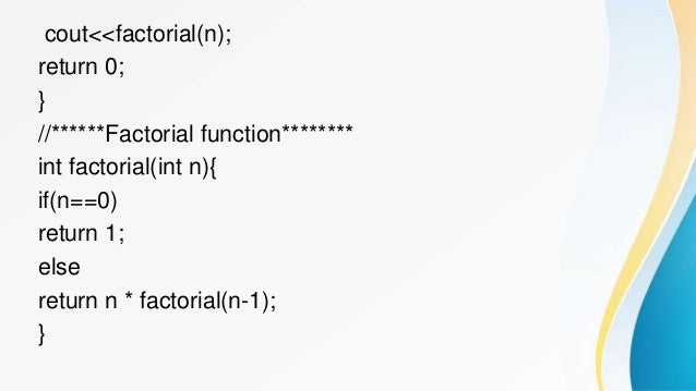 Recursion in c++