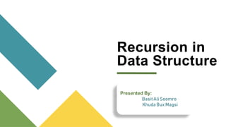 Recursion in Data Structure | PPTX