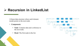 Recursion in Data Structure | PPTX