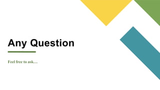 Any Question
Feel free to ask…
 