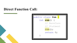Recursion in Data Structure | PPTX