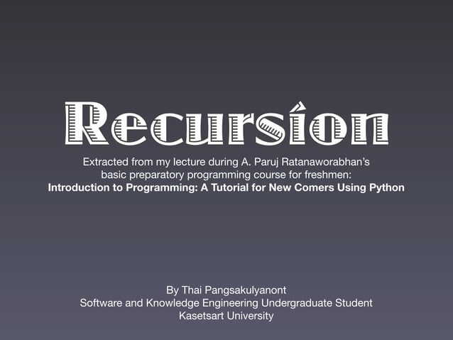 Introduction to Recursion (Python) | PDF