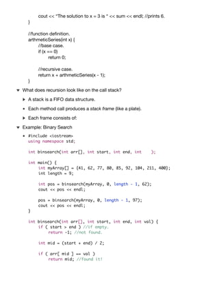 Recursion Lecture in C++ | PDF