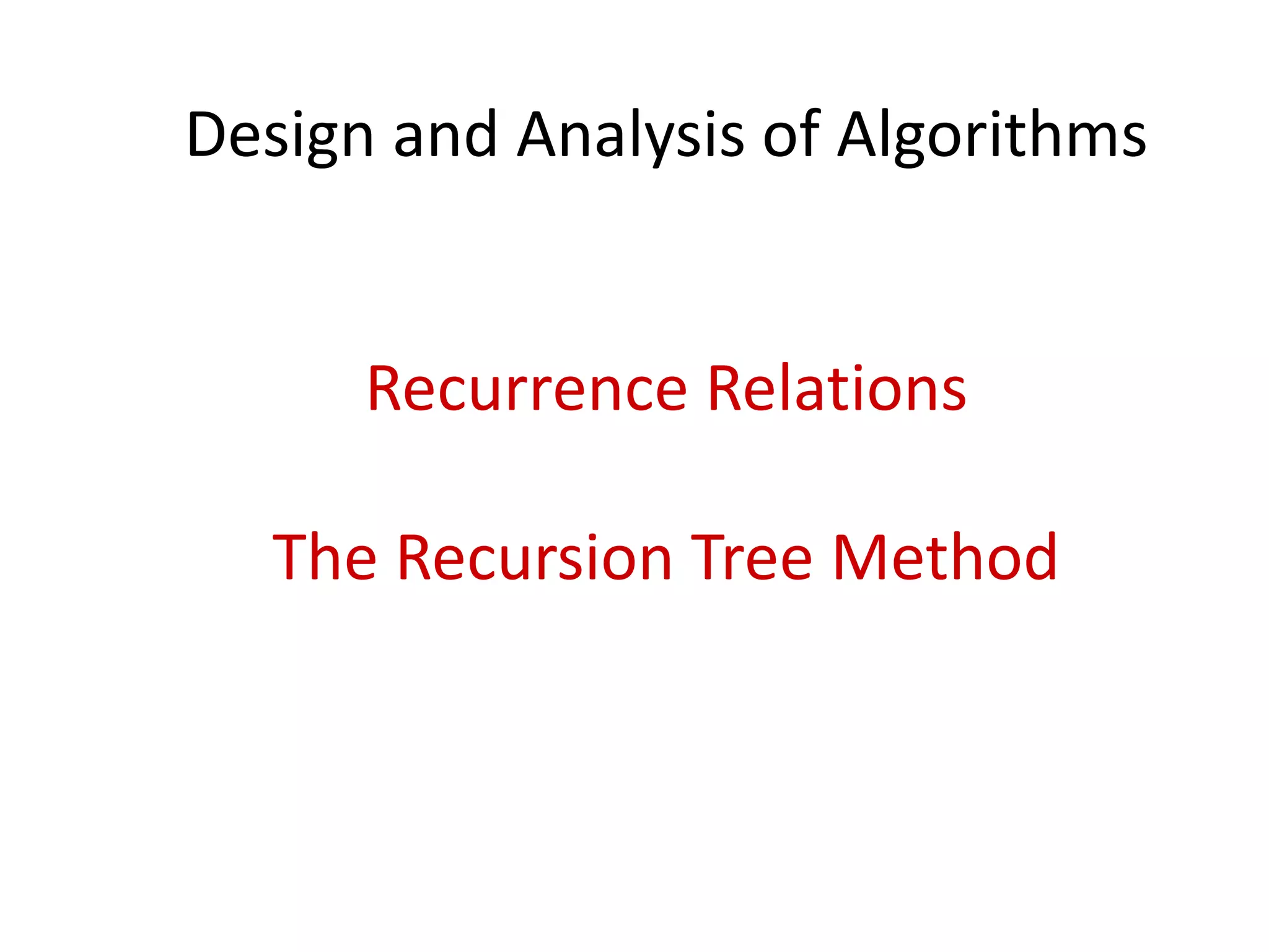 recursion tree method.pdf