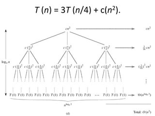T (n) = 3T (n/4) + c(n2).
 