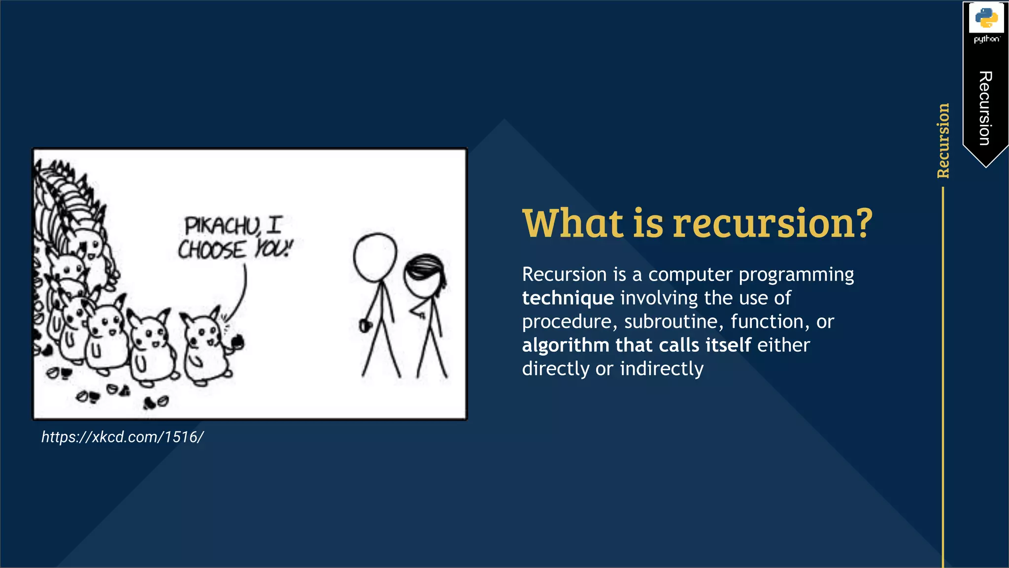 Recursion with python | PPT