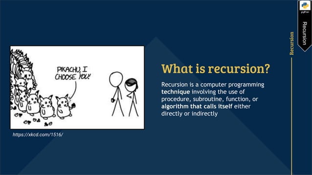 Recursion with python | PPT