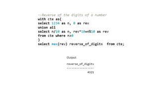 Advanced Recursive Sql Query Understanding Recursive Common Table Expressions (CTEs) in SQL for ...