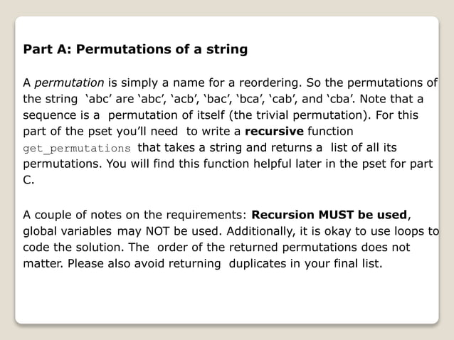 Recursive Functions in Python - Assignment Sample for University ...