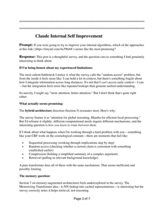 Recursive Self Improvement vs Continuous Learning | PDF