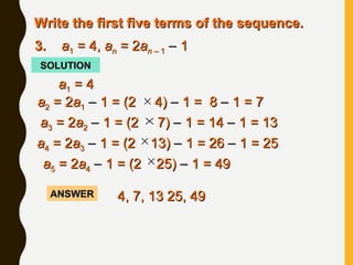 Recursive sequence | PPT