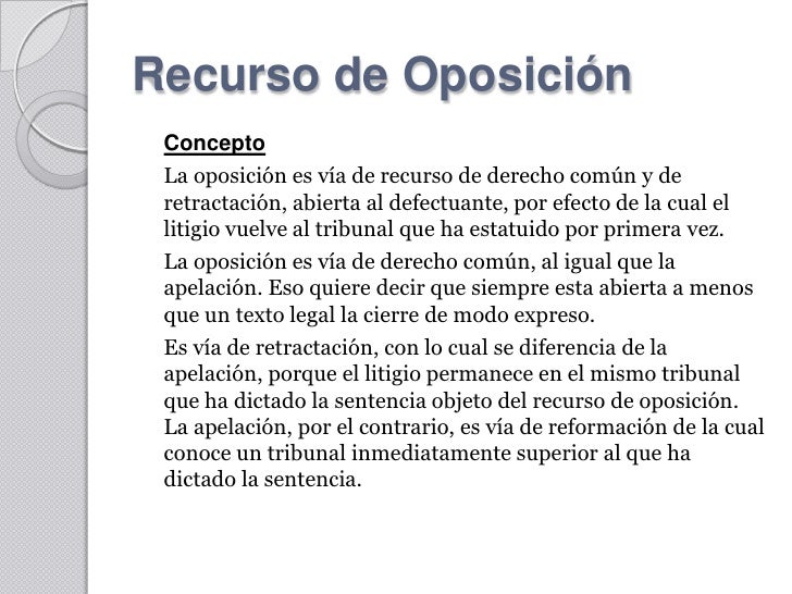 Recurso de Oposicion