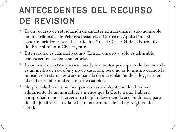 Recurso de revision