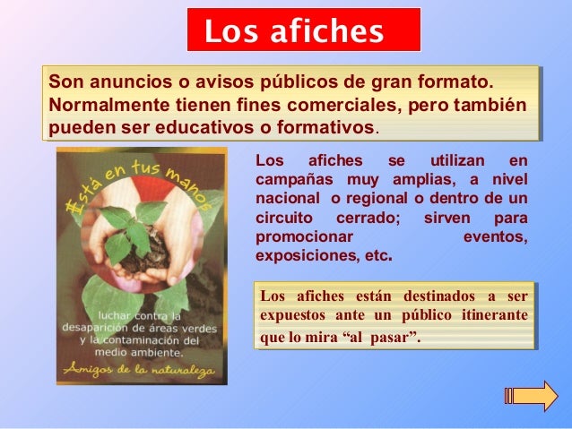 LOS AFICHES: PRIMARIA Y SECUNDARIA