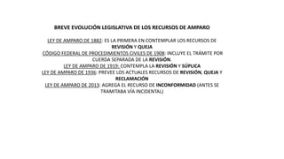 recurso de inconformidad en amparo recursos | PPTX