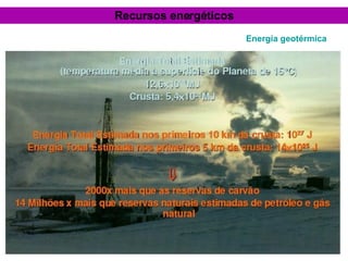 Recursos energéticos Energia geotérmica 