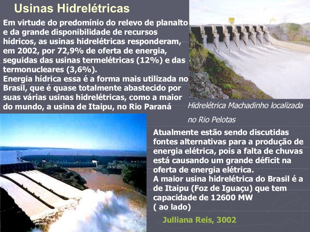 Sobre Os Recursos Energéticos Disponíveis No Brasil Podemos Afirmar Que