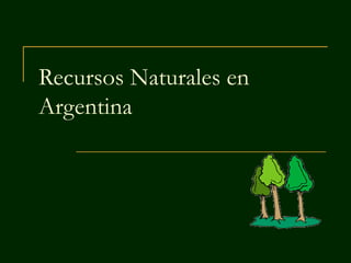 Recursos Naturales en Argentina 