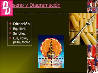 Dirección Equilibrio Sencillez Luz, color, peso, forma 