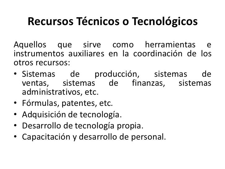 Recursos de la empresa