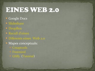 Portal Edu365   Edu3.cat : portal de ràdio i televisió Cercardor Merlí Viquipèdia  i projectes germans. Alexandria Delicious Mister Wong E-portafolis Educat 1x1 CESIRE  (Centre específic de suport a la innovació i recerca educativa) 