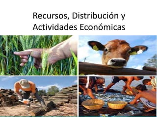 Recursos, Distribución y
Actividades Económicas
 