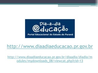 Repositório criado em 2008 pelo Ministério da Educação.Recursos educacionais digitais de livre acesso.Formatos: áudio, vídeo, animação, simulação, software educacional, imagem, mapa, hipertexto.