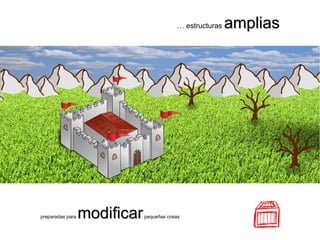preparadas para modificarmodificarpequeñas cosas
… estructuras ampliasamplias
 