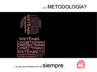 … y la METODOLOGÍA?METODOLOGÍA?
… no hay que limitarse a lo de siempresiempre...
 