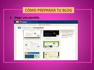 3. Elegir una plantilla.
 