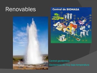 Renovables Central geotérmica Geotermica de muy baja temperatura 