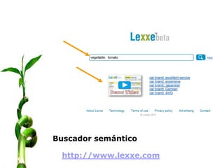 http://www.lexxe.com
Buscador semántico
 