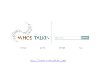 http://www.whostalkin.com/
 