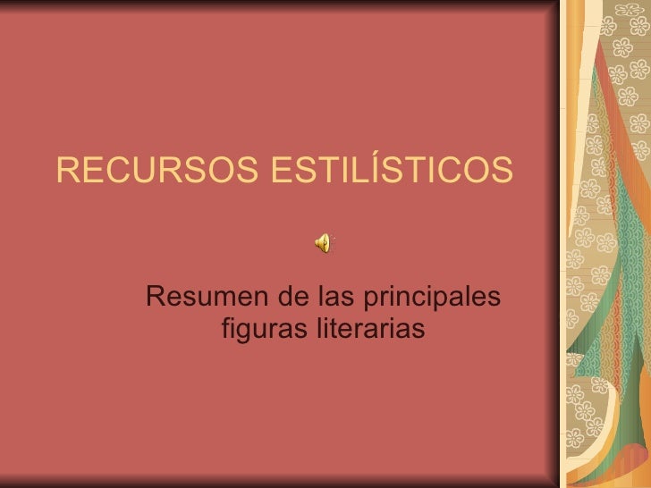 Recursos estilísticos