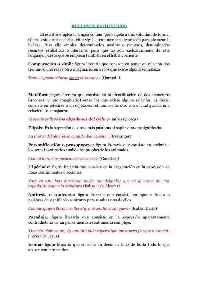 Recursos estilísticos
