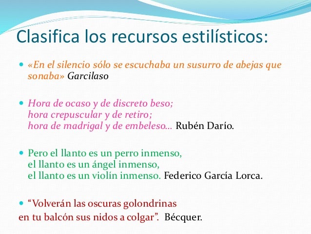 Recursos estilísticos 2º