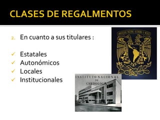 2. En cuanto a sus titulares :
 Estatales
 Autonómicos
 Locales
 Institucionales
 