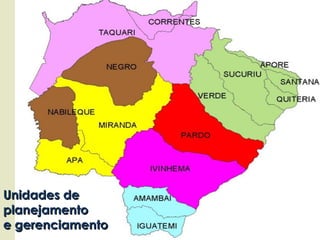 Unidades de  planejamento  e gerenciamento 