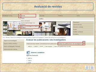 Avaluació de revistes
1
2
3
 