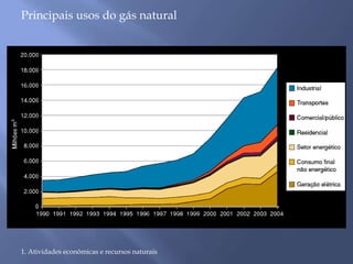 Principais usos do gás natural 
1. Atividades econômicas e recursos naturais 
 