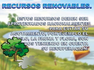 Recursos naturales y tecnologia