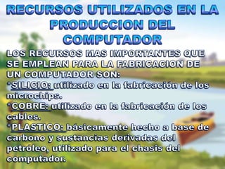 Recursos naturales y tecnologia
