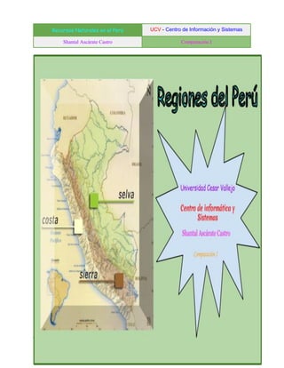 Recursos Naturales en el Perú UCV - Centro de Información y Sistemas
Shantal Ascárate Castro Computación I
1
 
